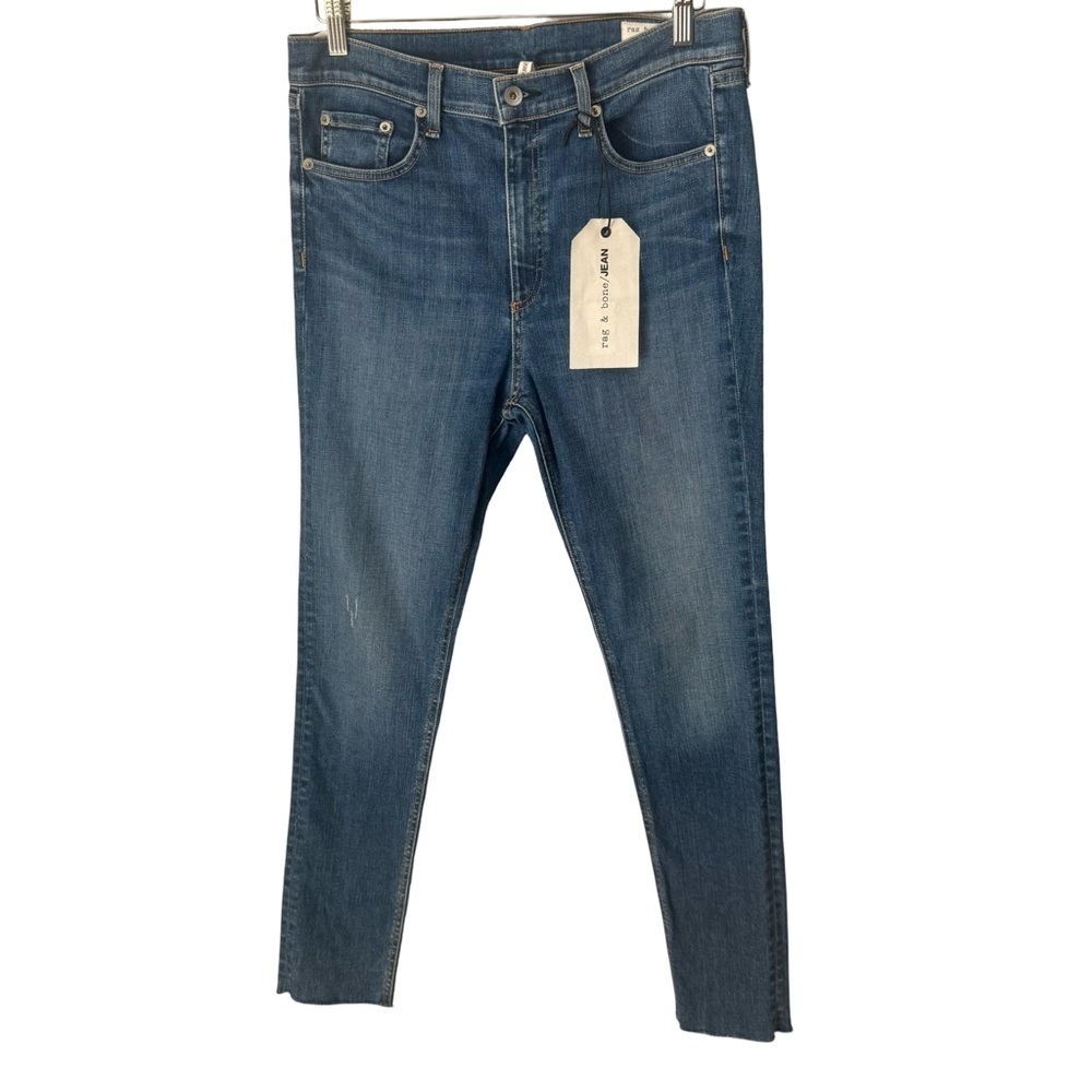 RAG & BONE High Rise Skinny Jeans El Cut Hem With Original Tags Size 31 - Picture 2 of 16